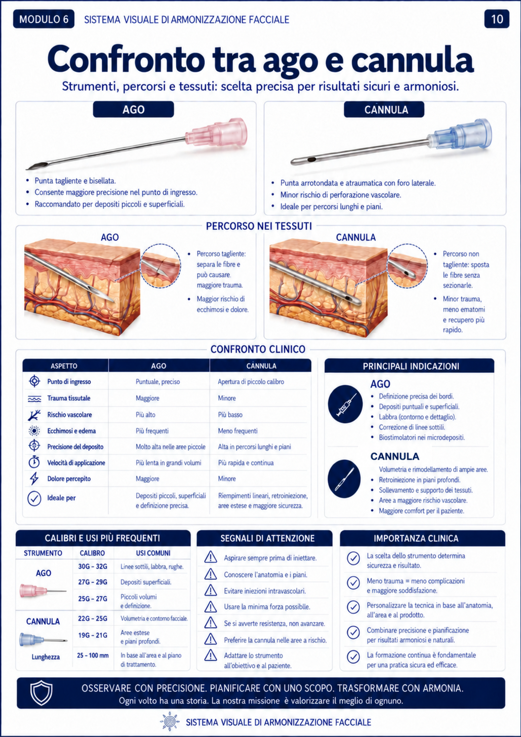 Confronto tra ago e cannula
